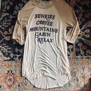 SOFT junk food Mountains & Coffee sleep shirt